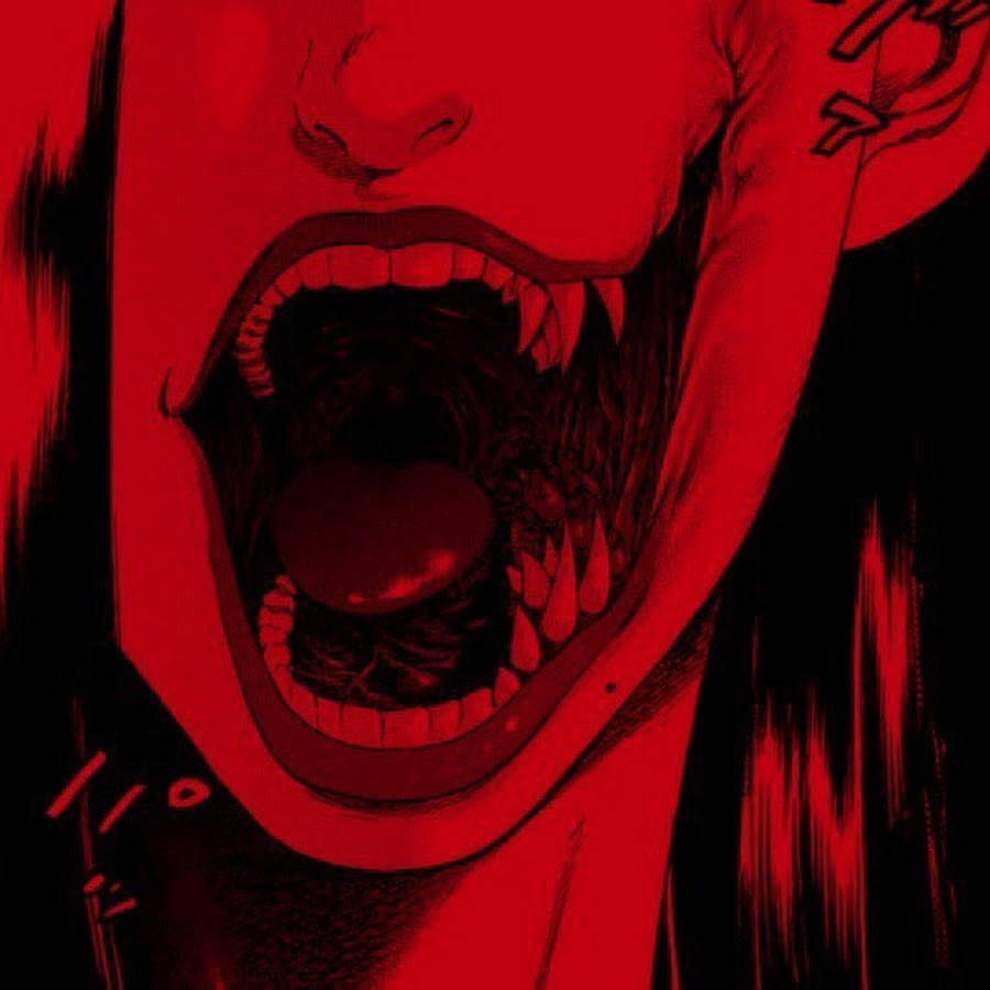 Mdomo wa Monster Pfp ya Anime ya Makali Picha ya Ukuta