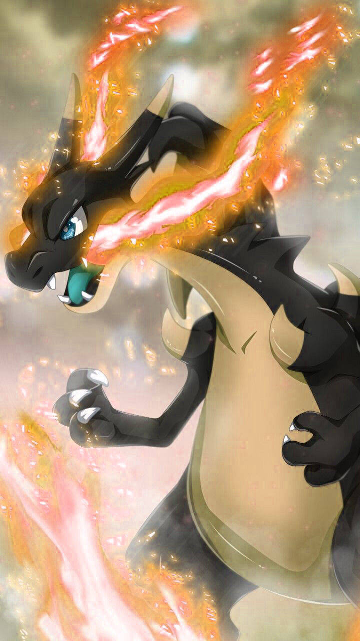 Mega Charizard Pokemon Baridi Picha ya Ukuta