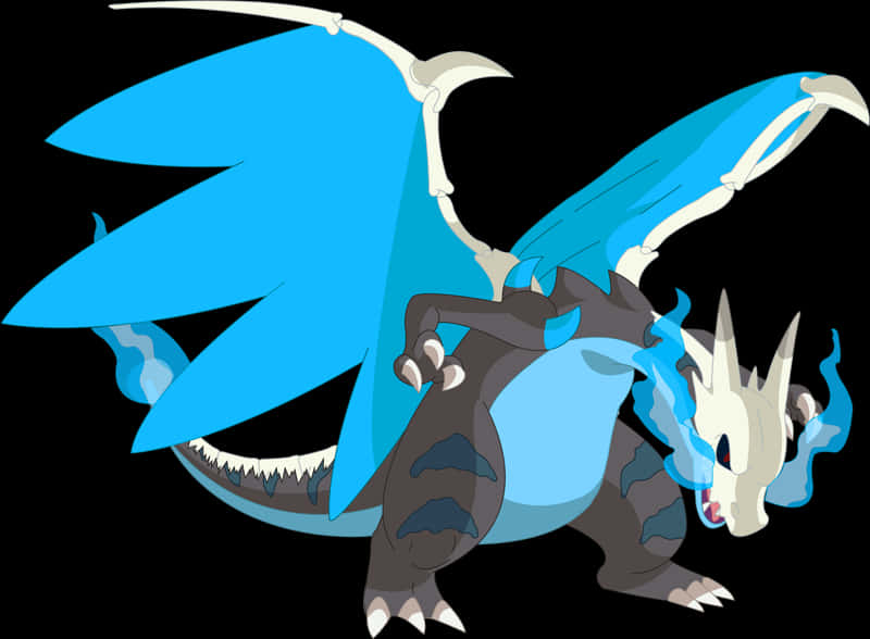 Mega Charizard X Kielelezo Picha ya Ukuta