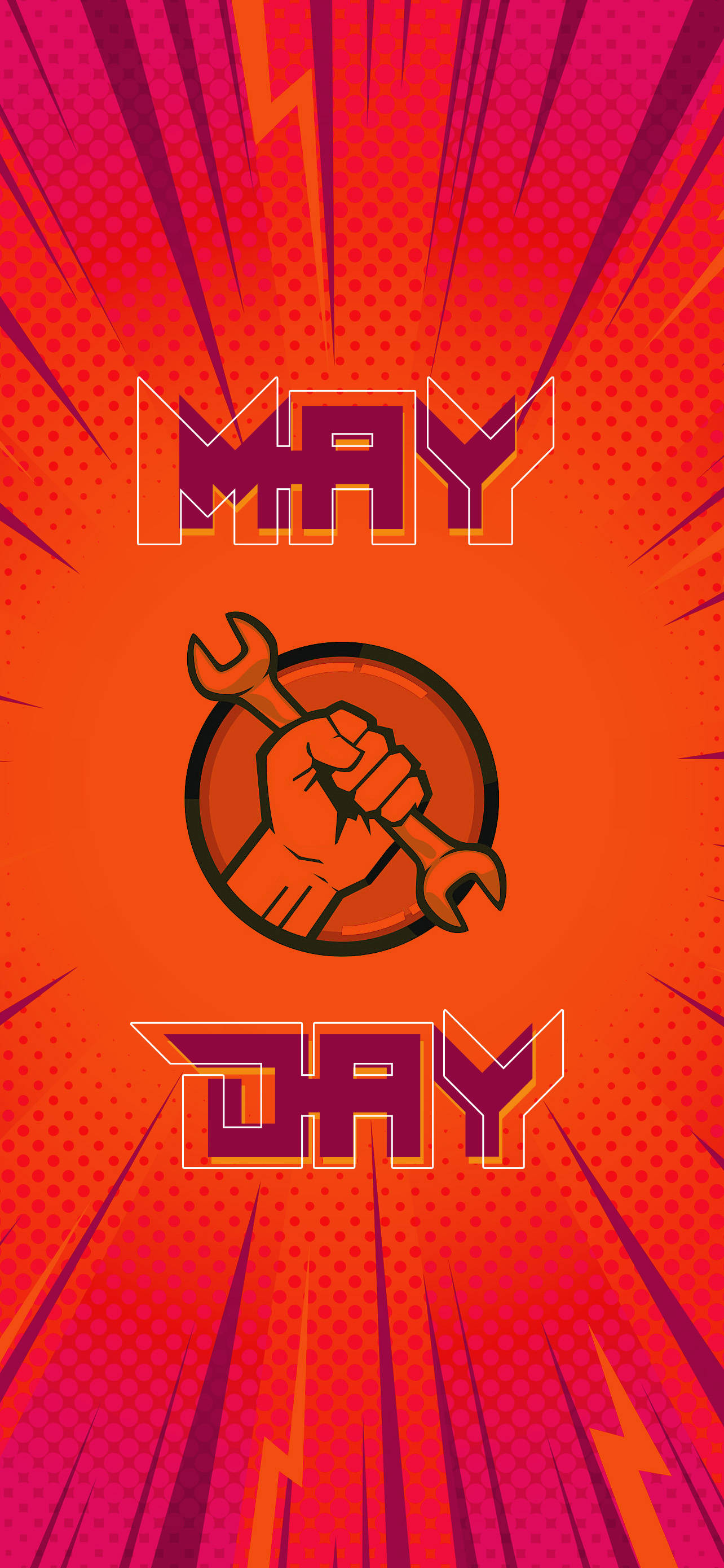 Mei Day Mfano wa Kifaru Mwekundu Picha ya Ukuta