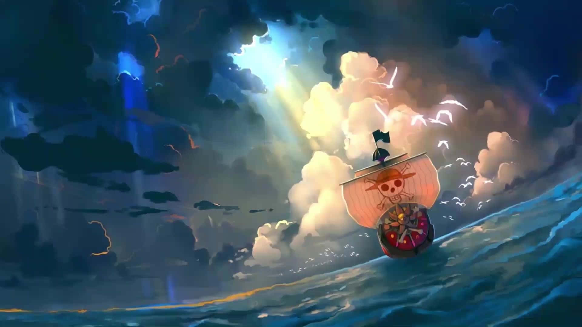Meli ya Maharamia Baridi ya One Piece Picha ya Ukuta