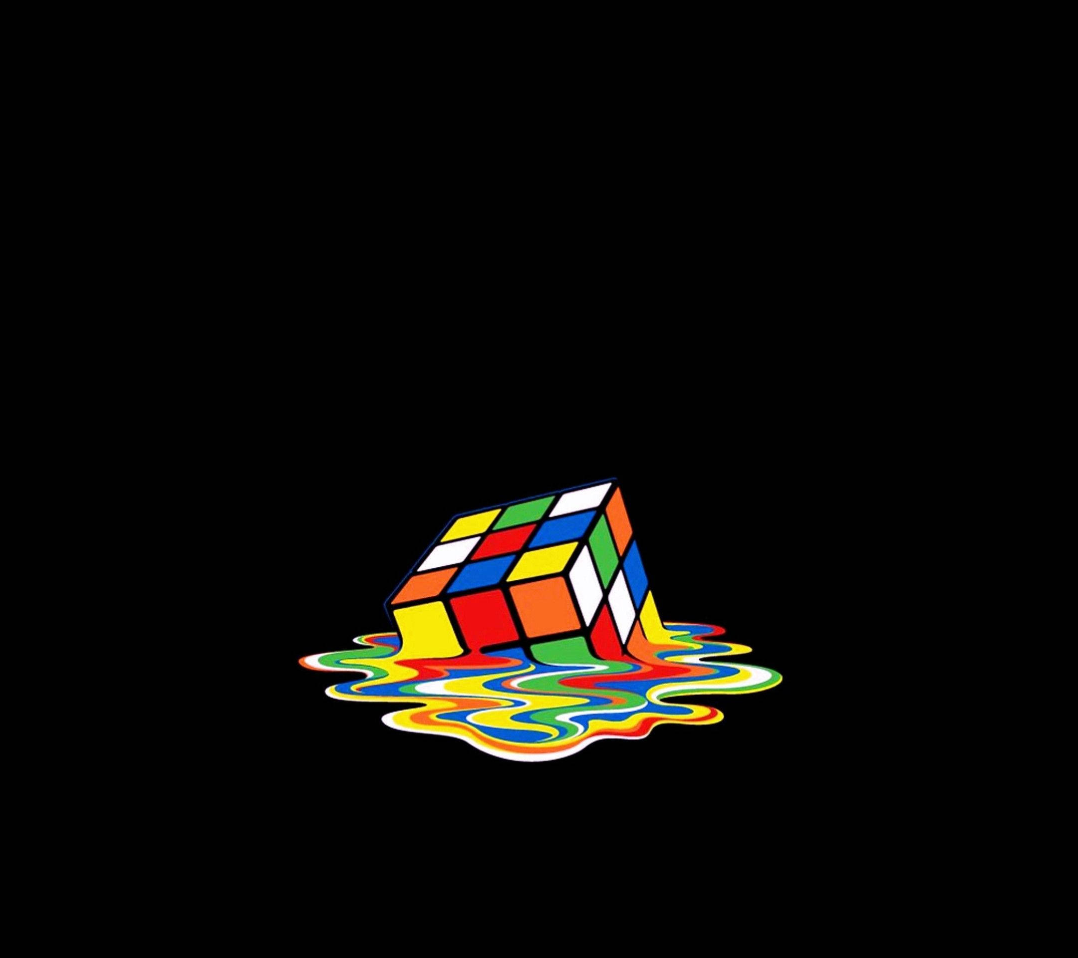 Melted Rubiks AMOLED Picha ya Ukuta
