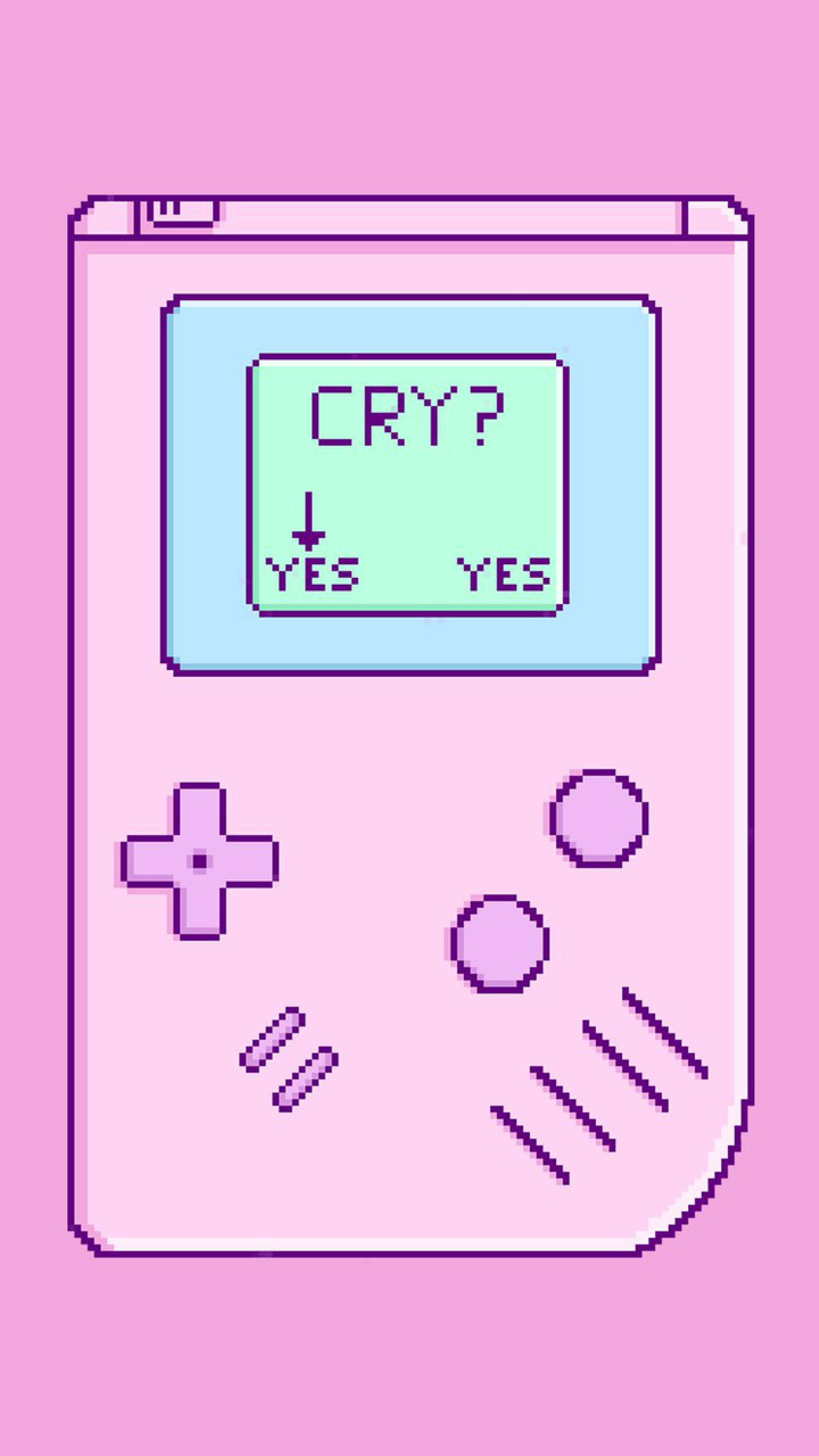 Menyu ya Kilio cha Game Boy ya Pink Picha ya Ukuta