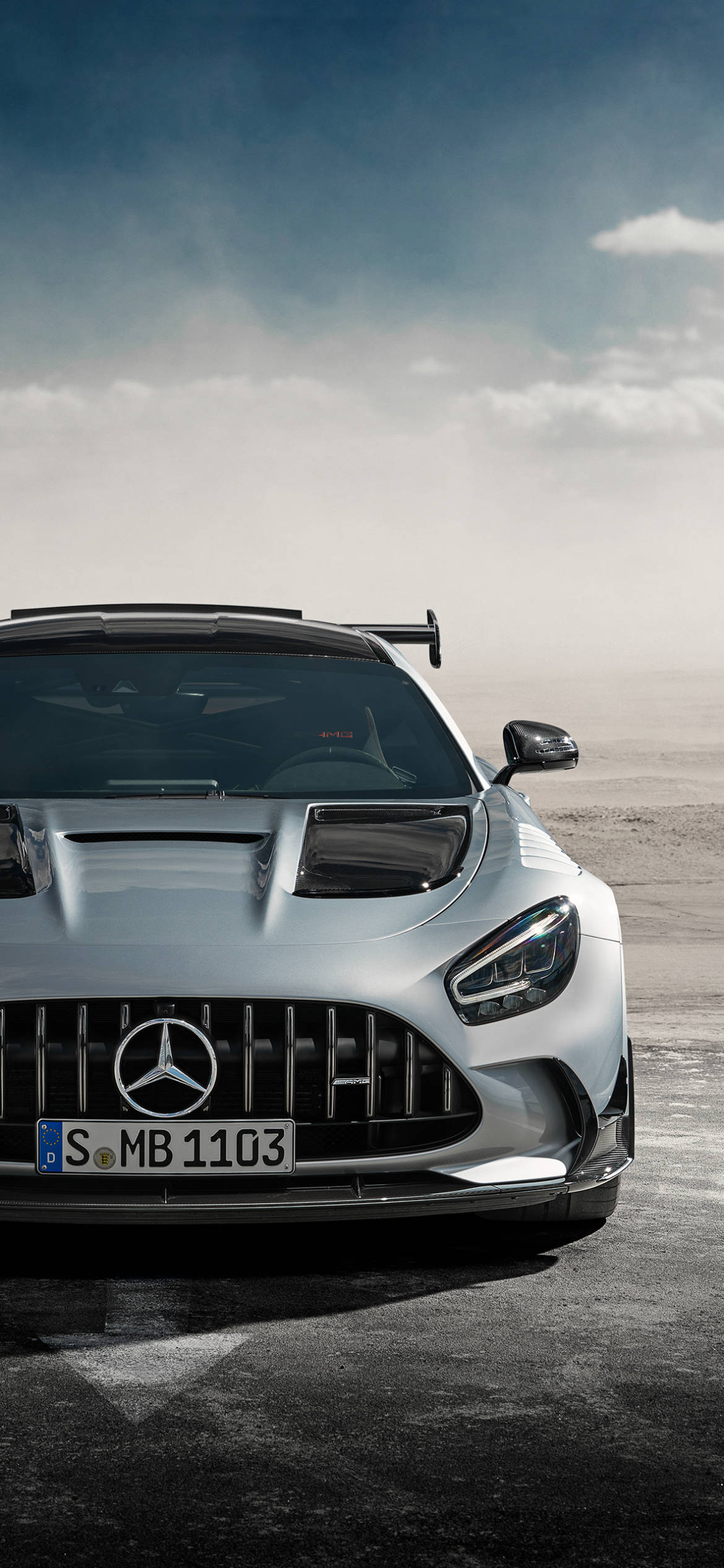 Mercedes AMG Silver iPhone Picha ya Ukuta