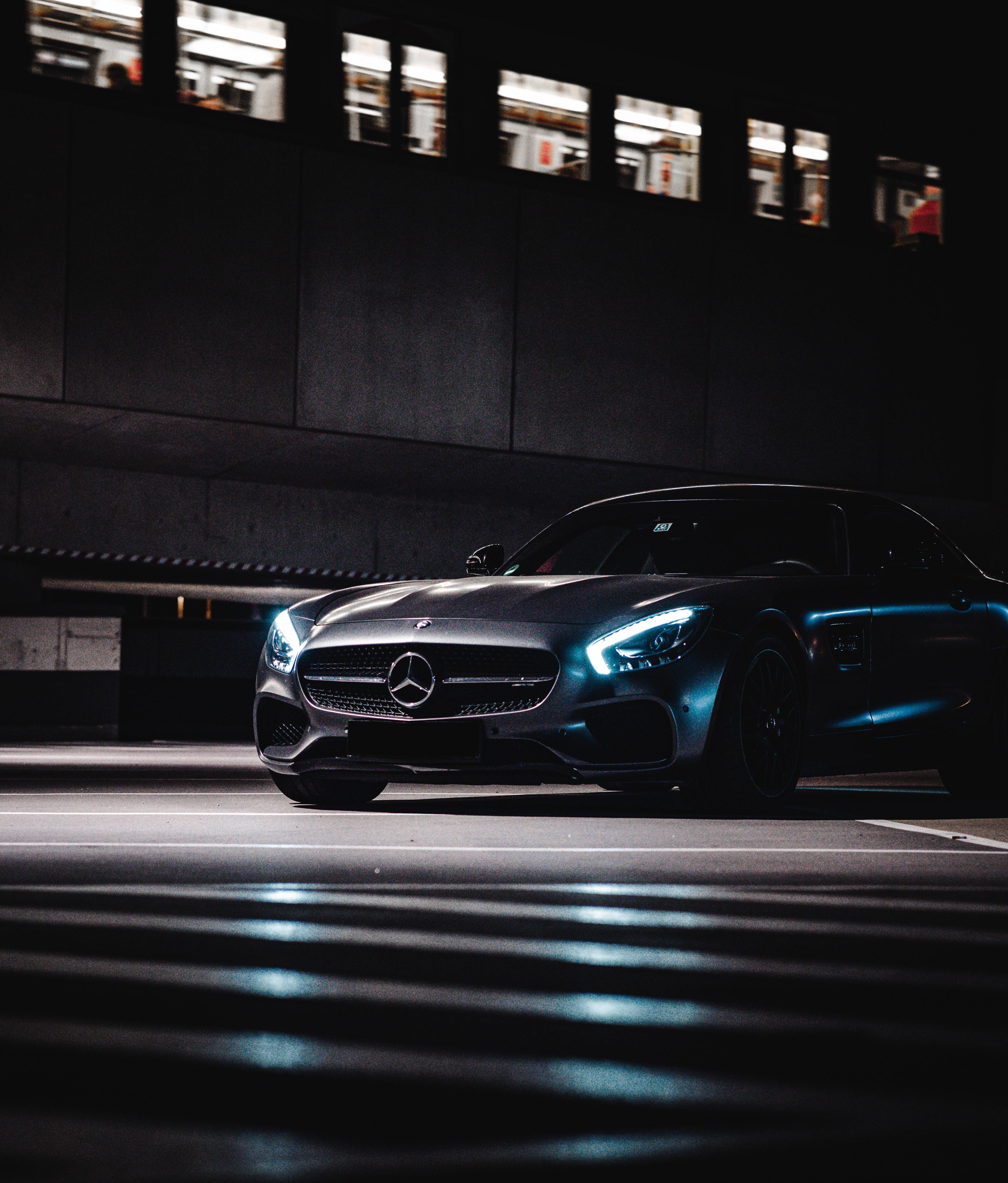 Mercedes Benz Glow In The Dark Picha ya Ukuta