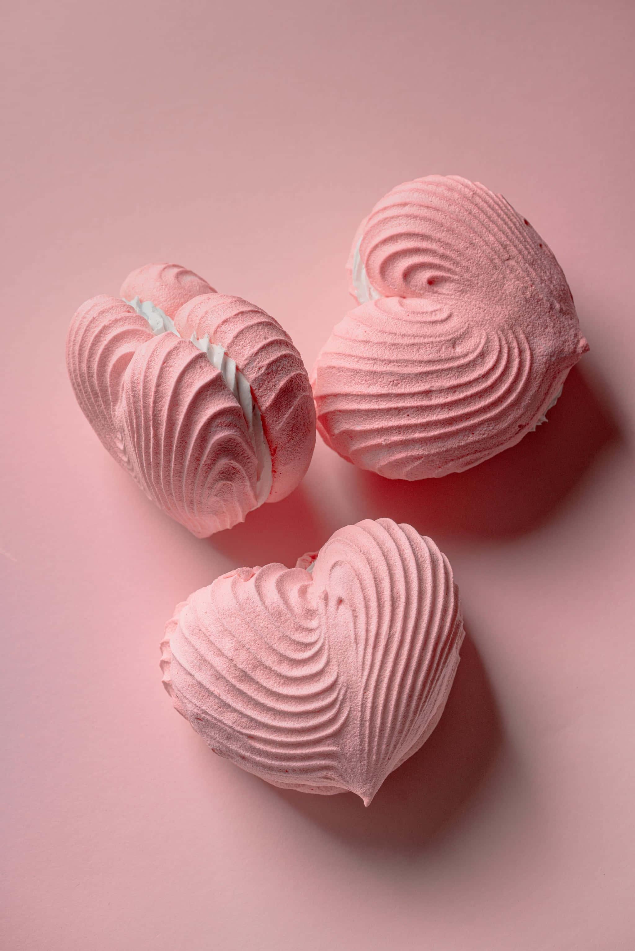 Meringues za Hati Mandhari ya Pink Aesthetic Picha ya Ukuta
