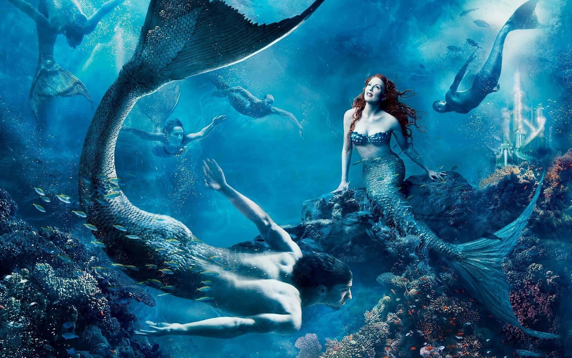 Mermaid Halisi Julianne Moore Picha ya Ukuta
