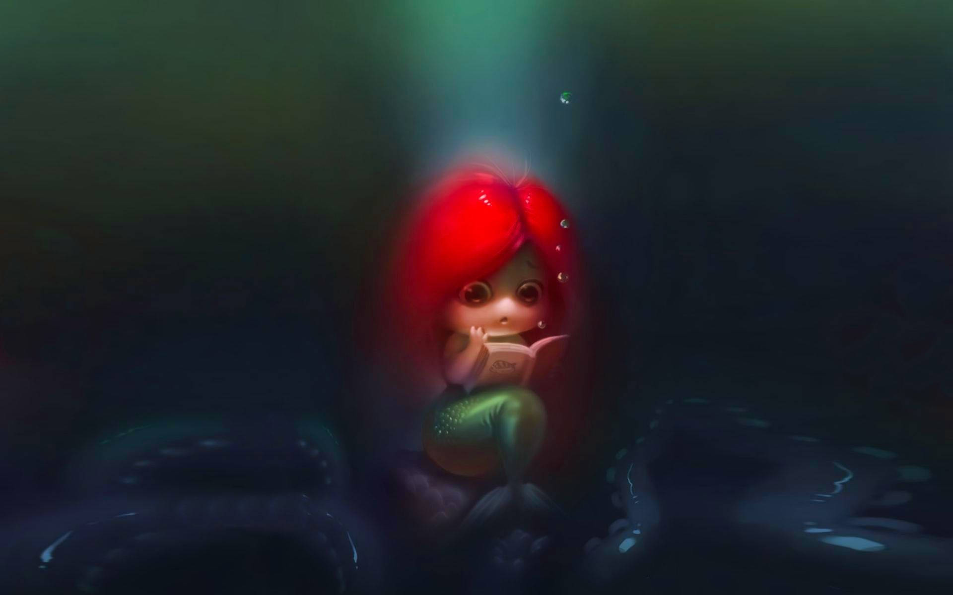 Mermaid Mdogo Mtamu Picha ya Ukuta