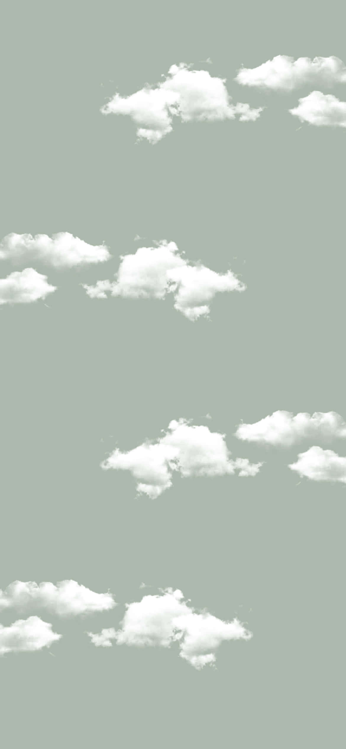 Mesmerizing Sage Aesthetic Cloud Patterns Picha ya Ukuta