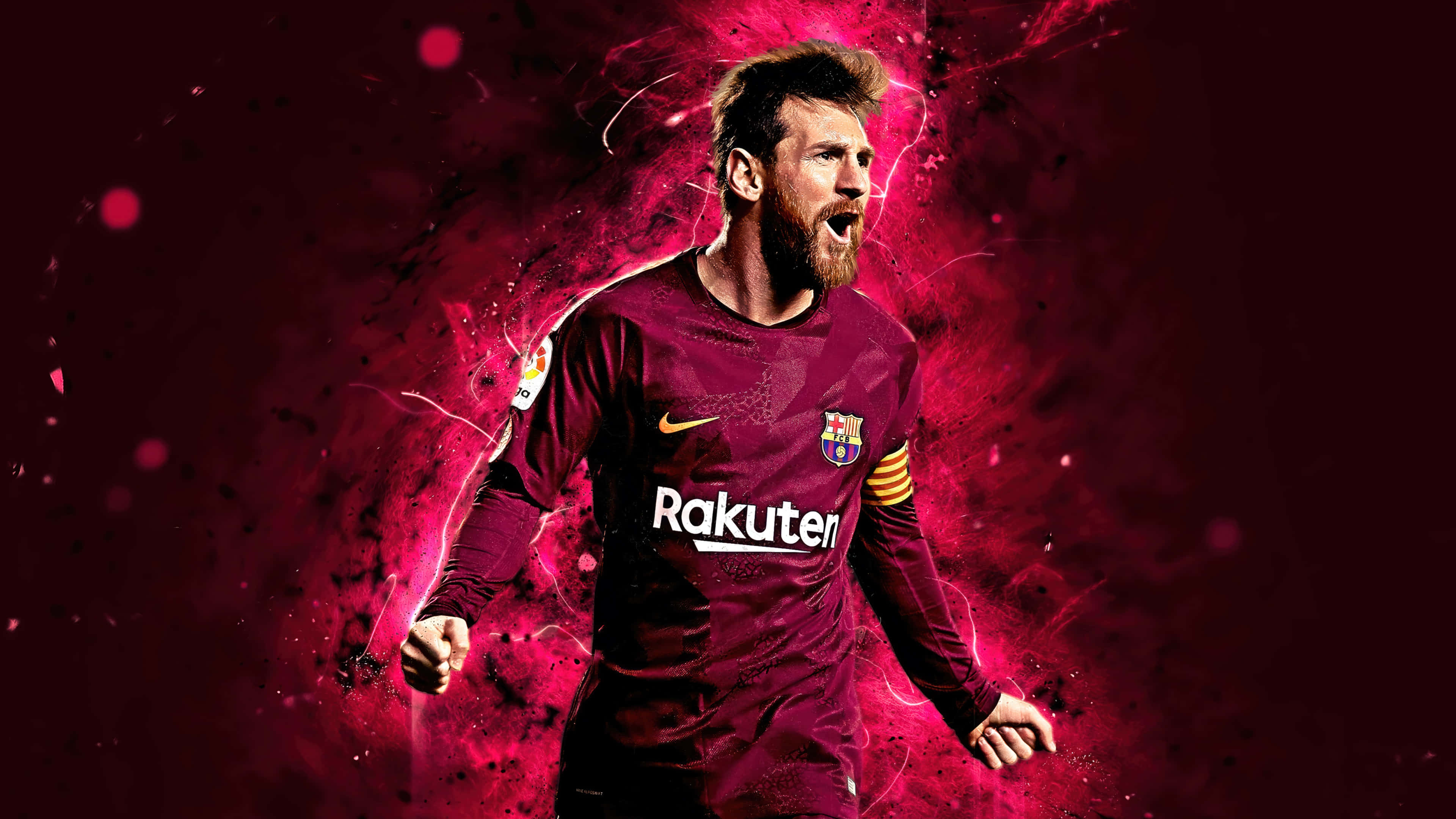 Messi akimwangaza umati na ujuzi wake wa kiwango Picha ya Ukuta