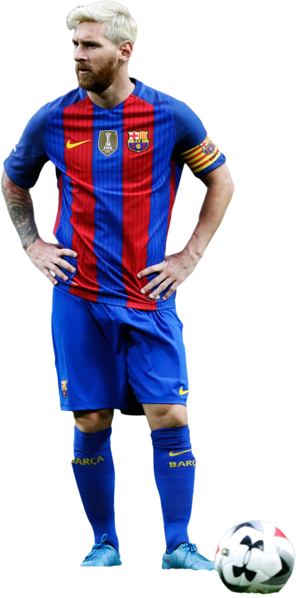 Messi Akiwa na Jezi ya F C Barcelona Picha ya Ukuta