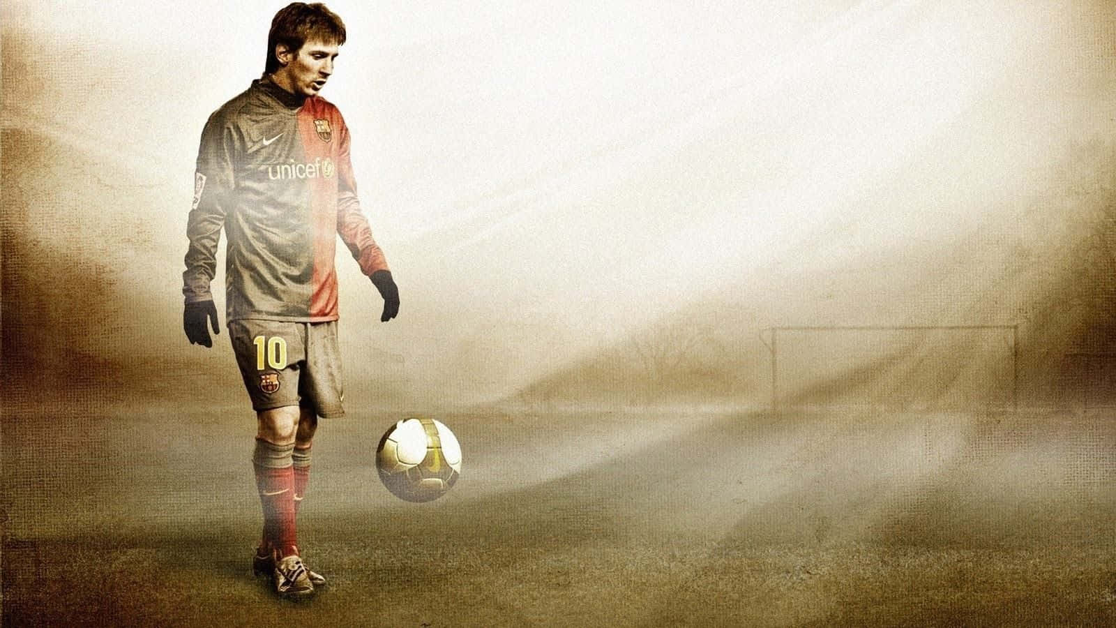 Messi anajitenga na umati Picha ya Ukuta