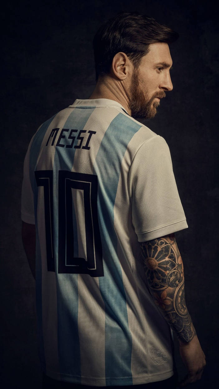 Messi Argentina Mtazamo Mkali Picha ya Ukuta