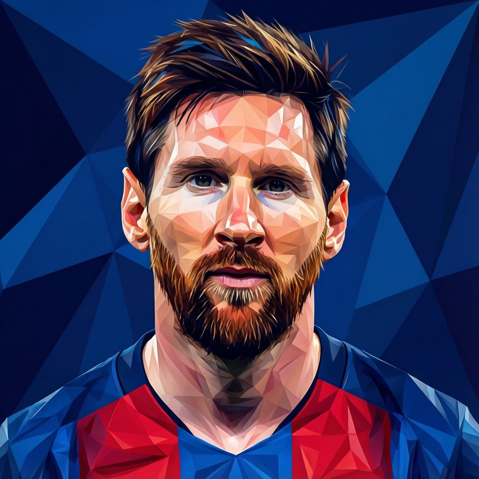Messi wa Poly ya Chini Picha ya Ukuta