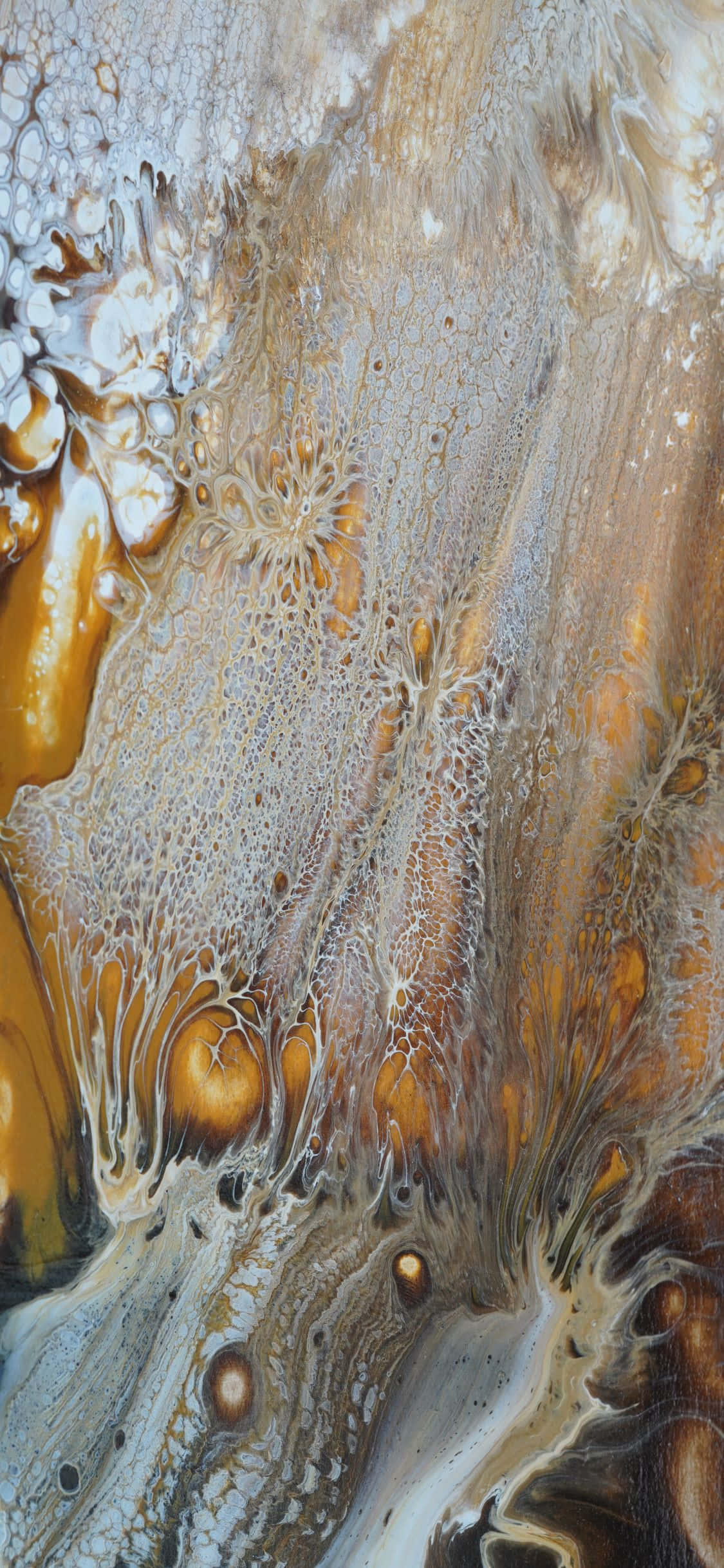 Metallic Gold iPhone X Marble Background Picha ya Ukuta