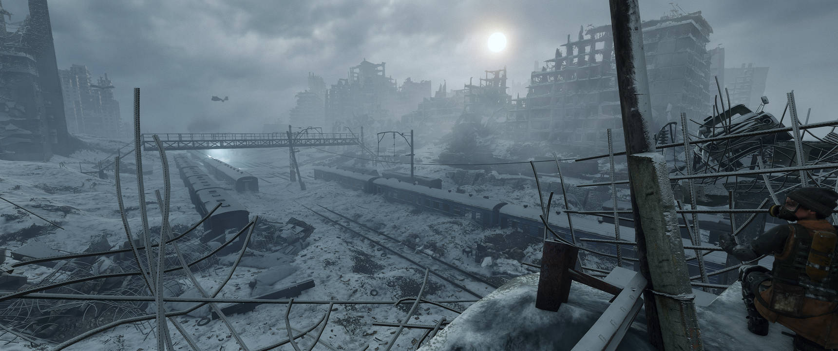 Metro Exodus Mji wa Ukiwa wa Vita 3440x1440 Picha ya Ukuta