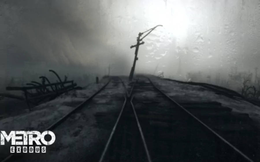 Metro Exodus Reli za Treni 3440x1440 Picha ya Ukuta