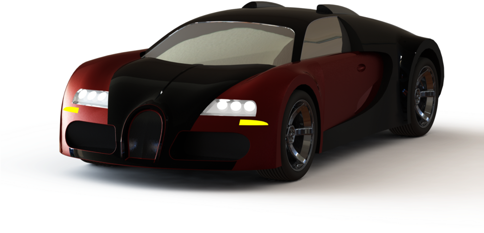 Mfano wa Bugatti Veyron Nyekundu na Nyeusi Picha ya Ukuta