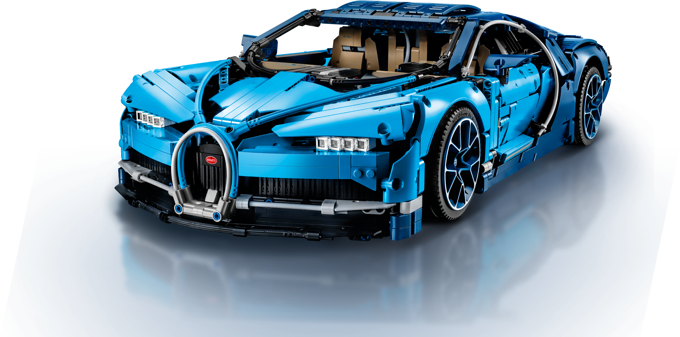 Mfano wa Lego Bugatti Bluu Picha ya Ukuta