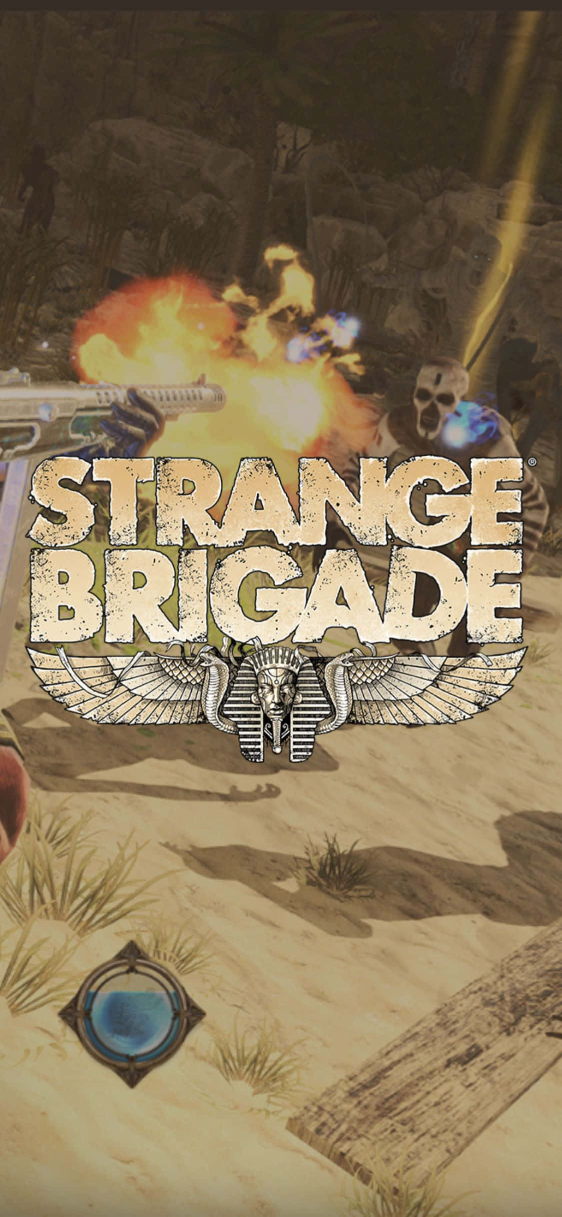 Mhusika Akitupia Zombie iPhone X Strange Brigade Background Picha ya Ukuta