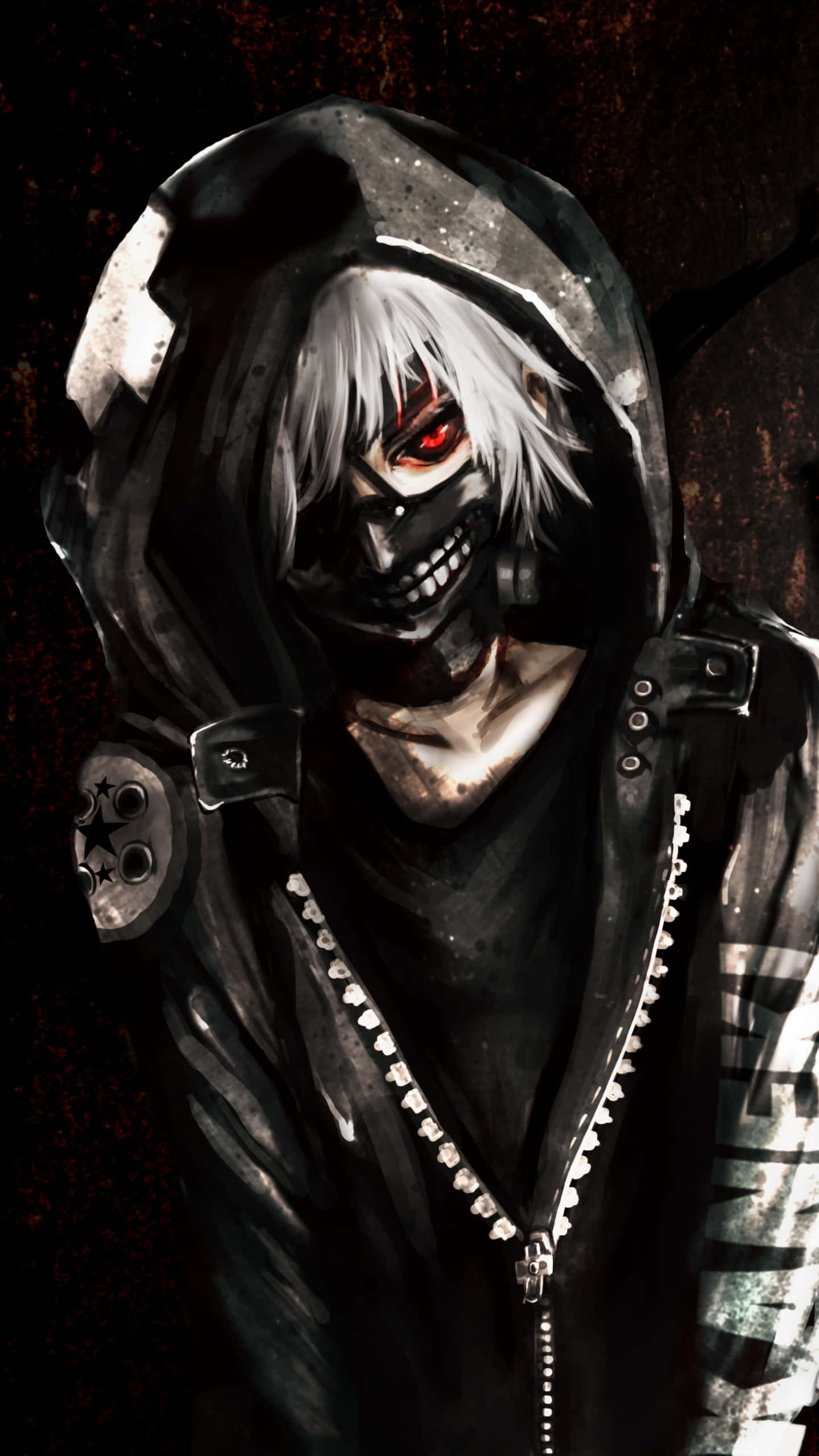 Mhusika Mkuu wa Anime ya Cyberpunk Tokyo Ghoul Picha ya Ukuta