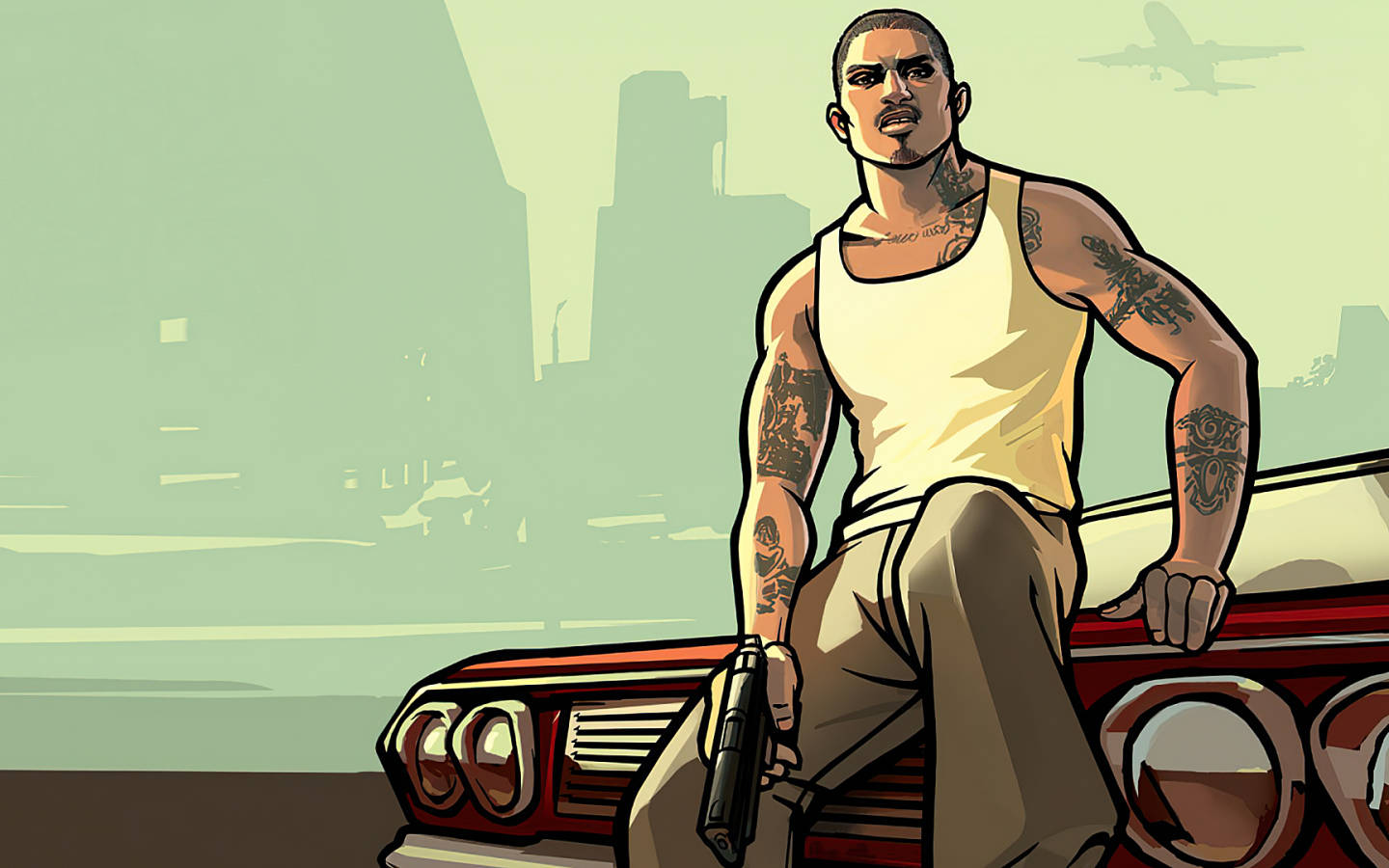 Mhusika Mkuu wa GTA SA 4K Picha ya Ukuta