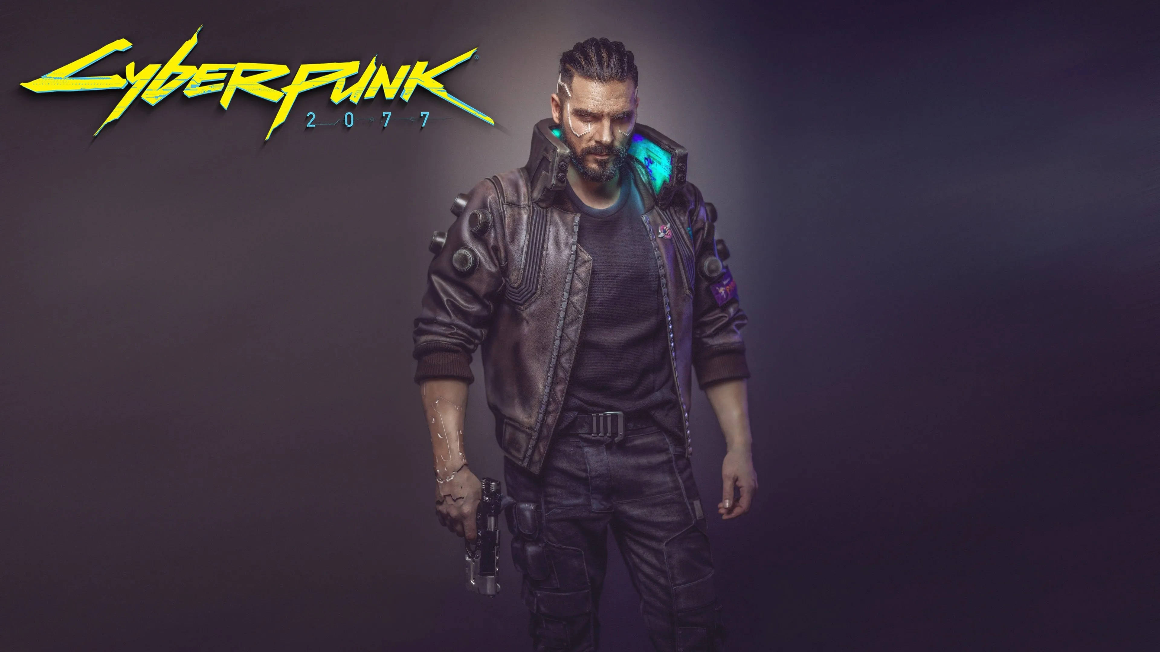 Mhusika Mkuu wa Cyberpunk 8K wa Michezo Picha ya Ukuta