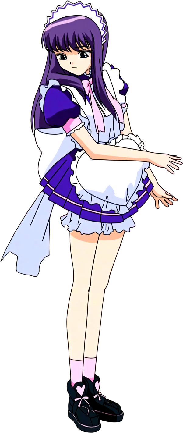 Mhusika wa Anime Akiwa Mavazi ya Kijakazi Picha ya Ukuta