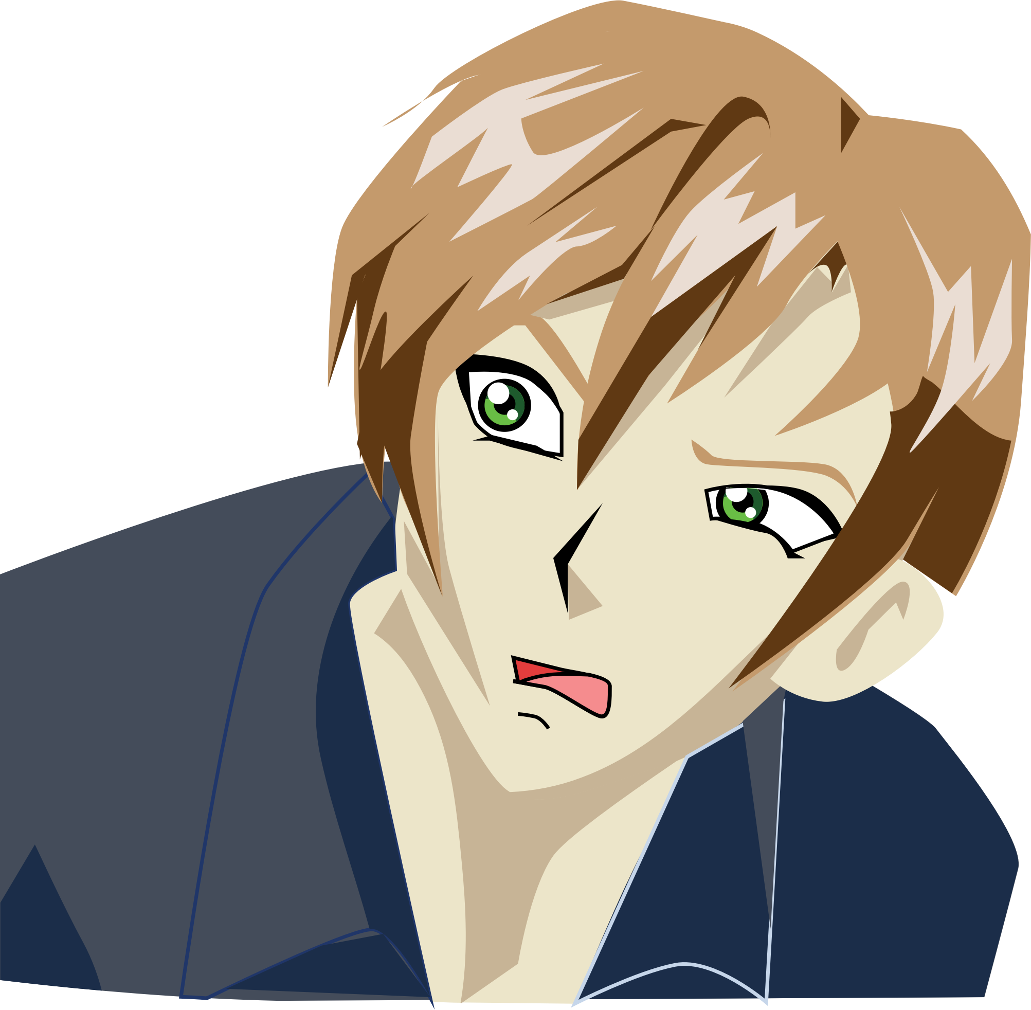 Mhusika wa Anime Akiwa na Mawazo Picha ya Ukuta