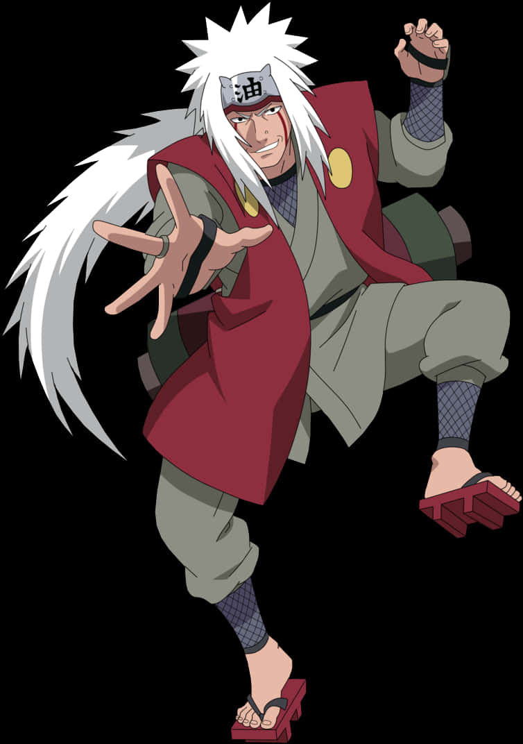 Mhusika wa Anime Jiraiya wa Naruto Picha ya Ukuta