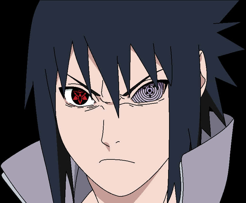 Mhusika wa Anime Mwenye Macho ya Rinnegan na Sharingan Picha ya Ukuta