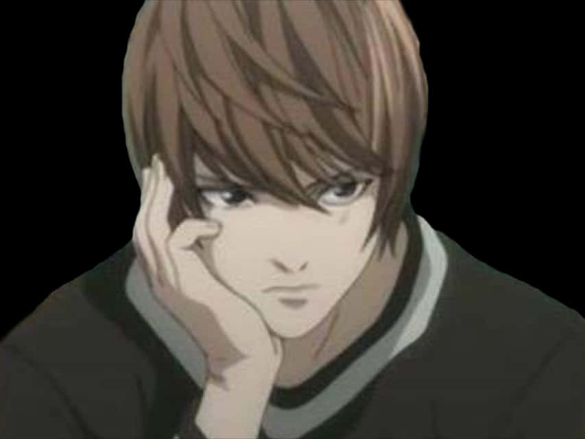 Mhusika wa Anime Mwenye Mawazo Light Yagami Picha ya Ukuta