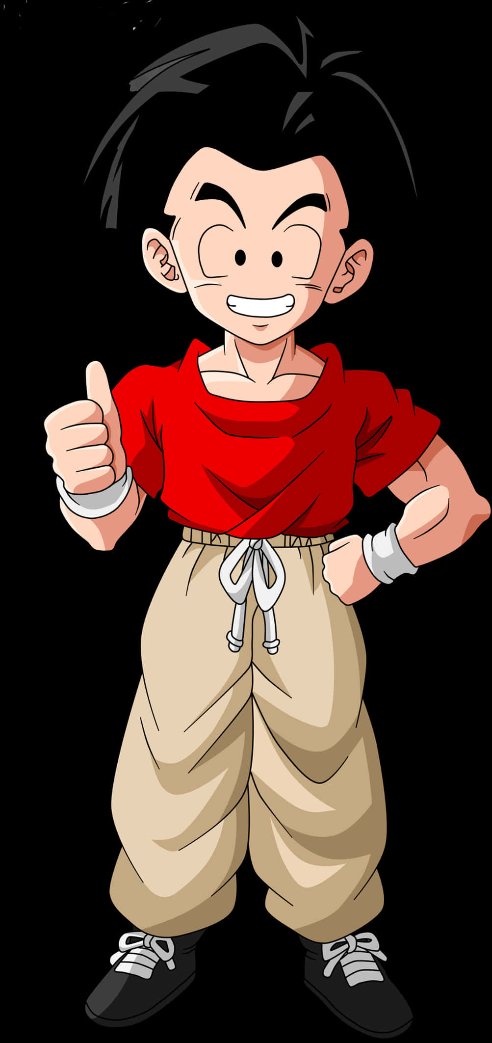 Mhusika wa Dragon Ball Z Akipiga Ishara ya Kidole Gumba Picha ya Ukuta
