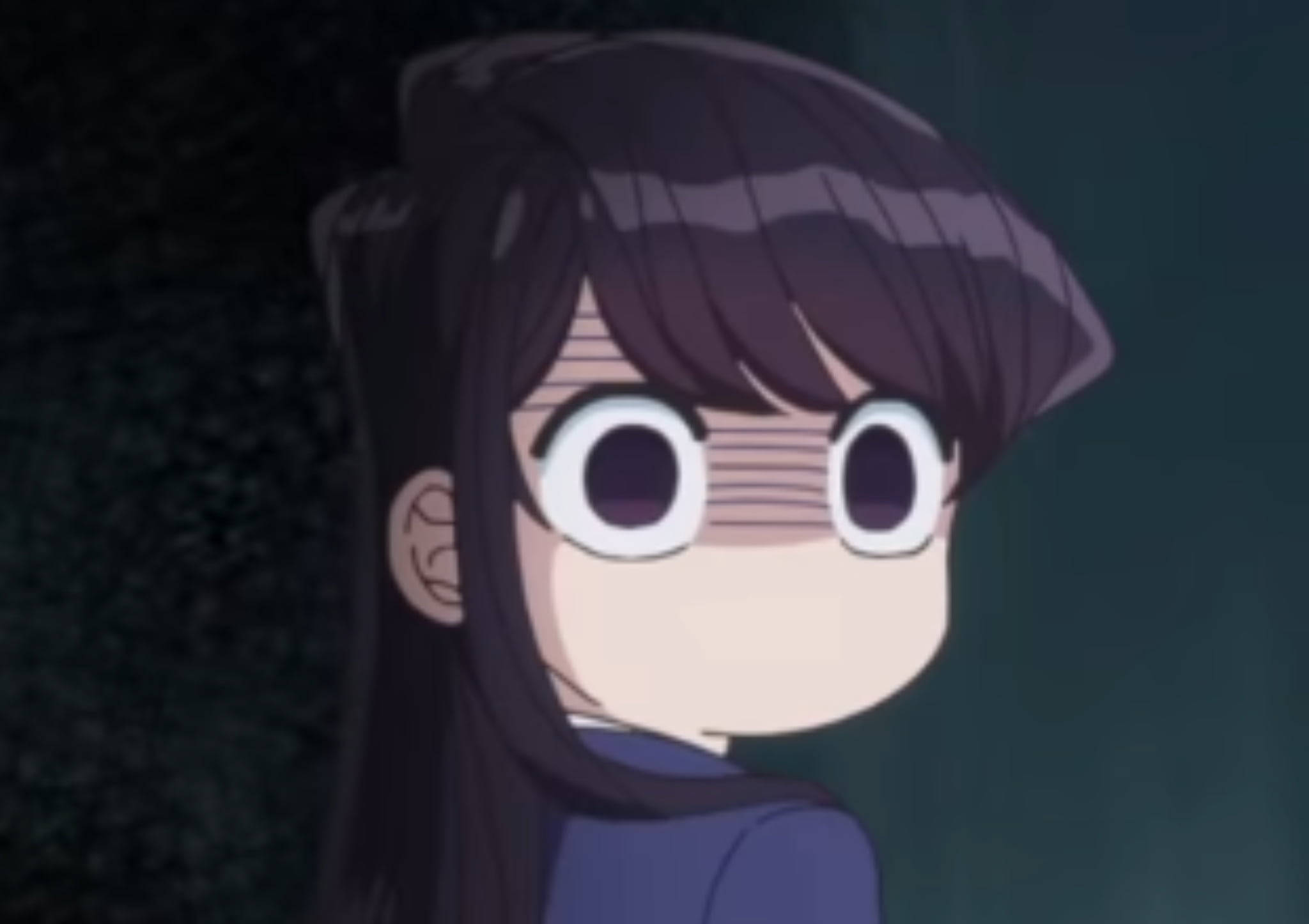 Mhusika wa Manga wa Kijapani Komi San Chibi Picha ya Ukuta