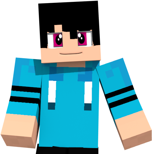 Mhusika wa Minecraft Shati la Bluu Picha ya Ukuta