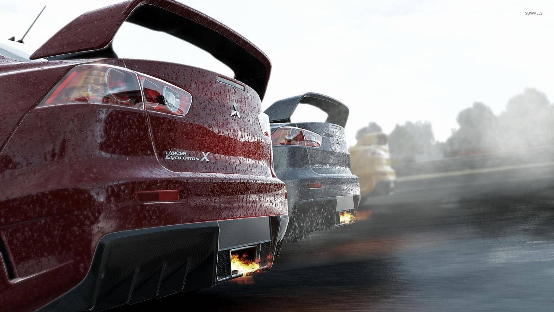 Michezo ya Magari 4K Mitsubishi Lancer Evo Picha ya Ukuta
