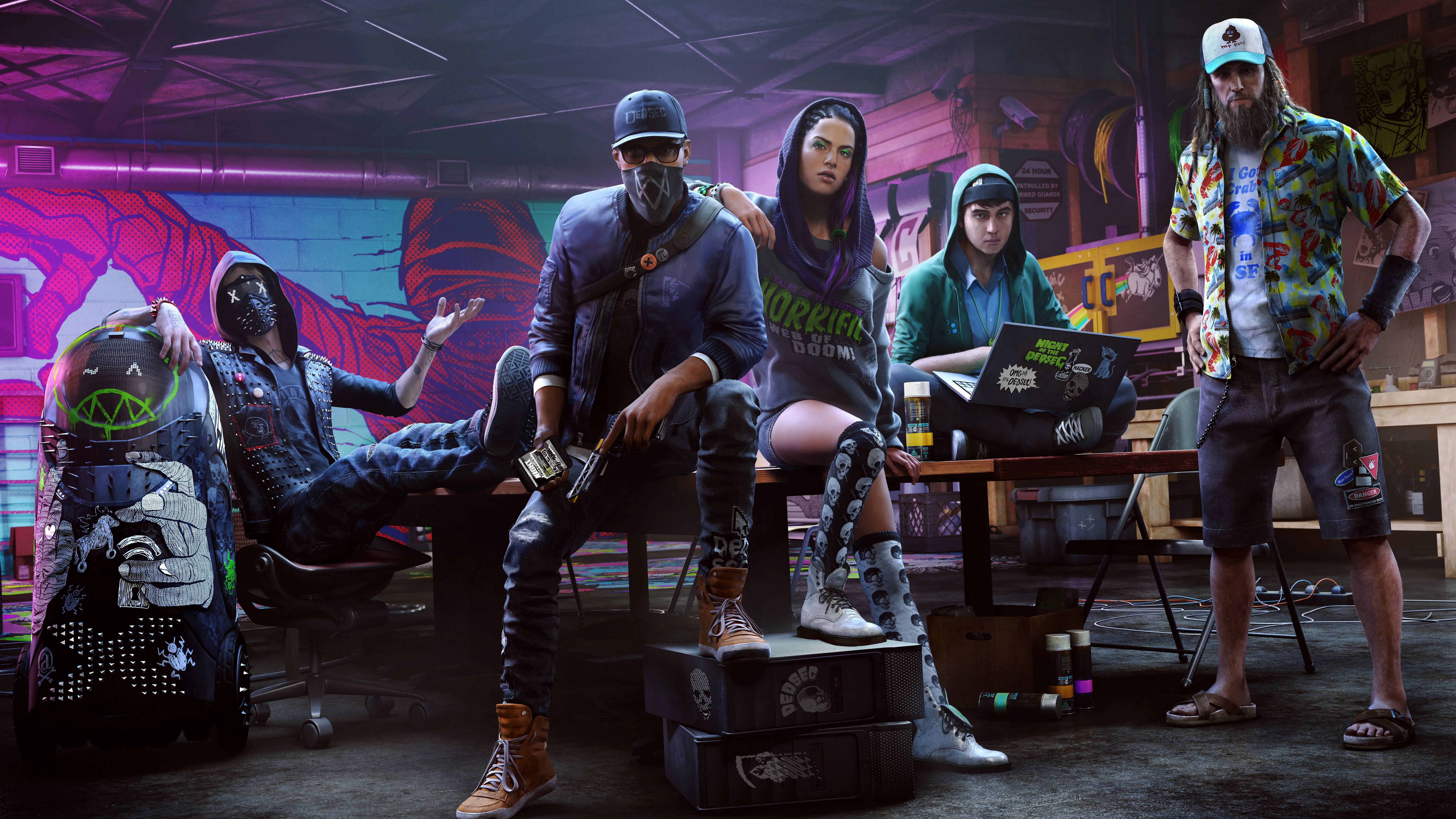 Michezo ya Watch Dogs 2 8K Picha ya Ukuta