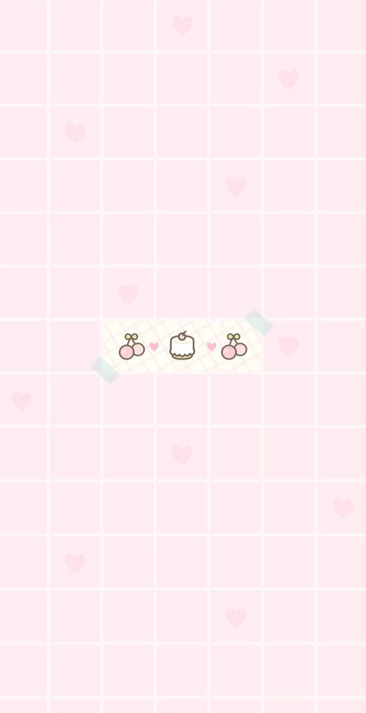 Michungwa wa Kawaii wa Rangi ya Pink Picha ya Ukuta
