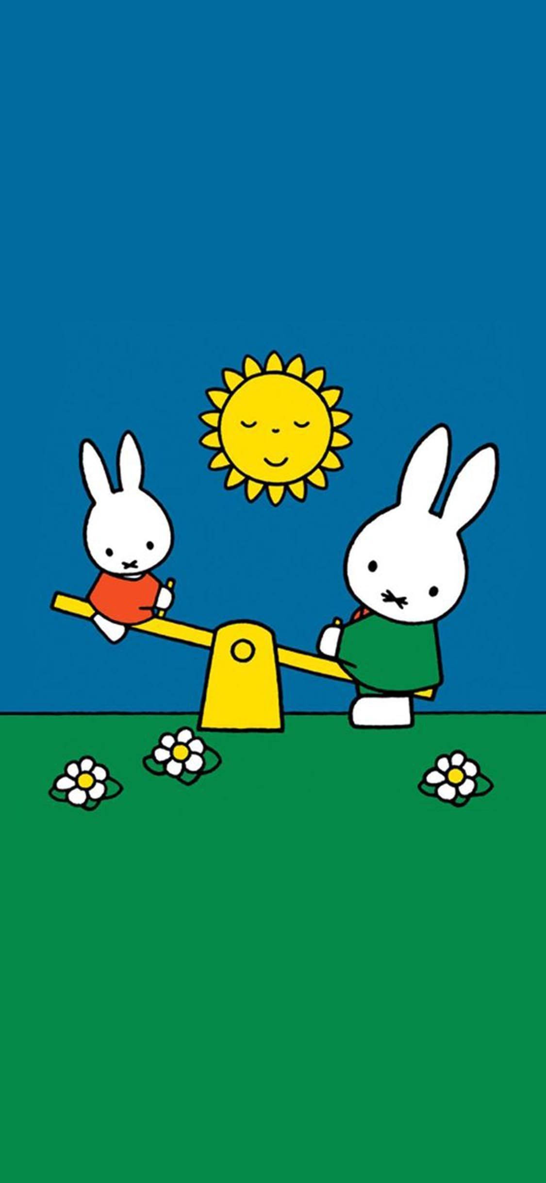 Miffy Seesaw Playground Picha ya Ukuta