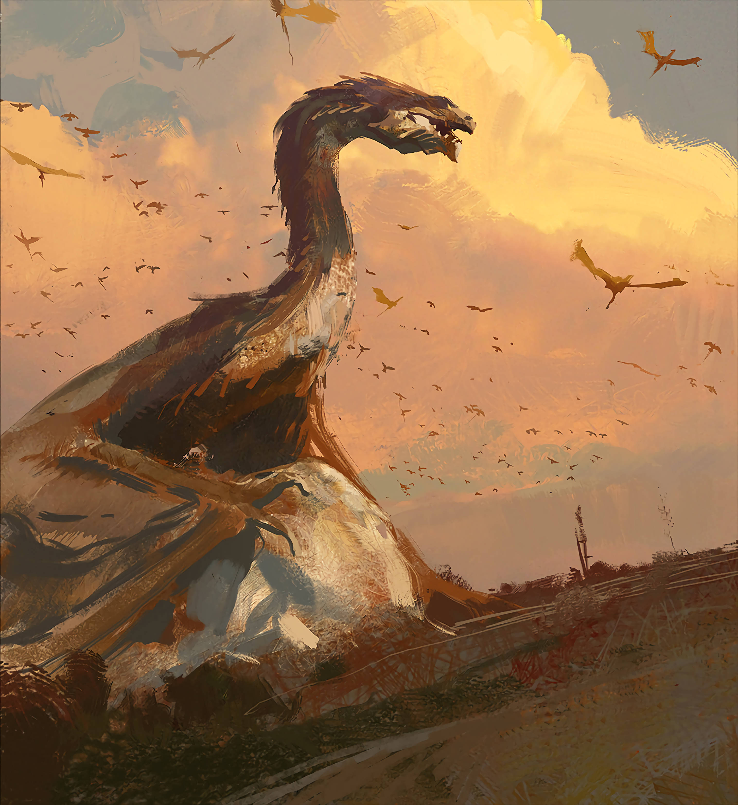 Mighty and Majestic Dragon Picha ya Ukuta