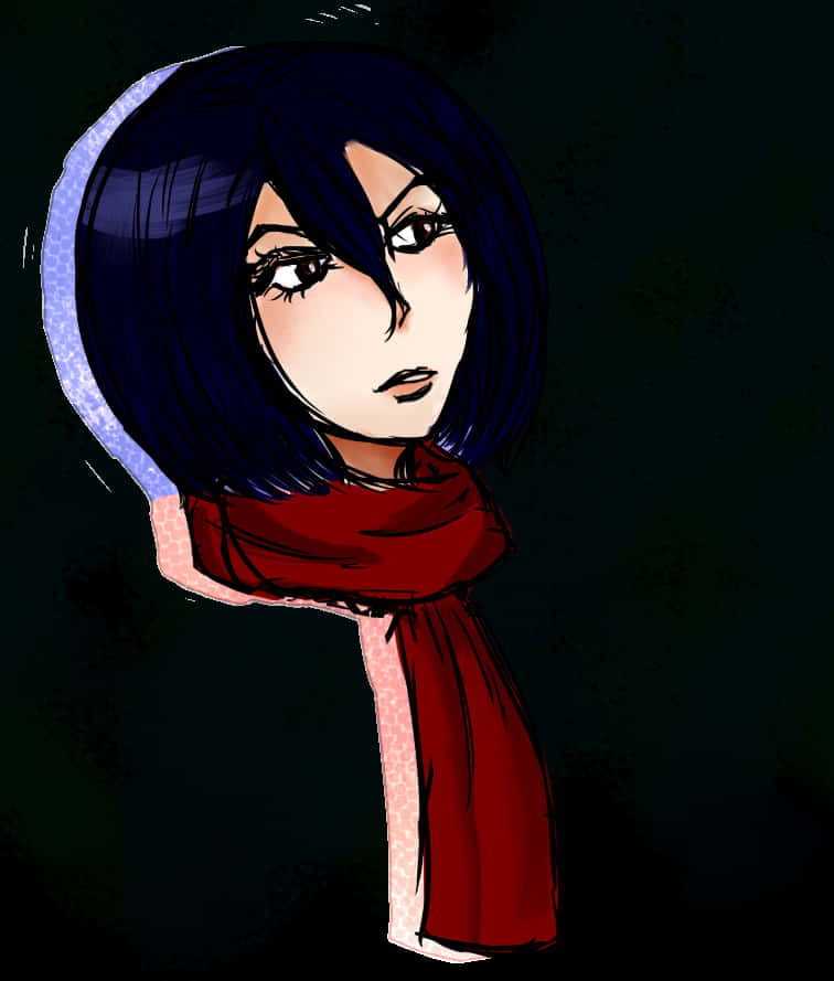 Mikasa Ackerman Sanaa ya Anime Picha ya Ukuta