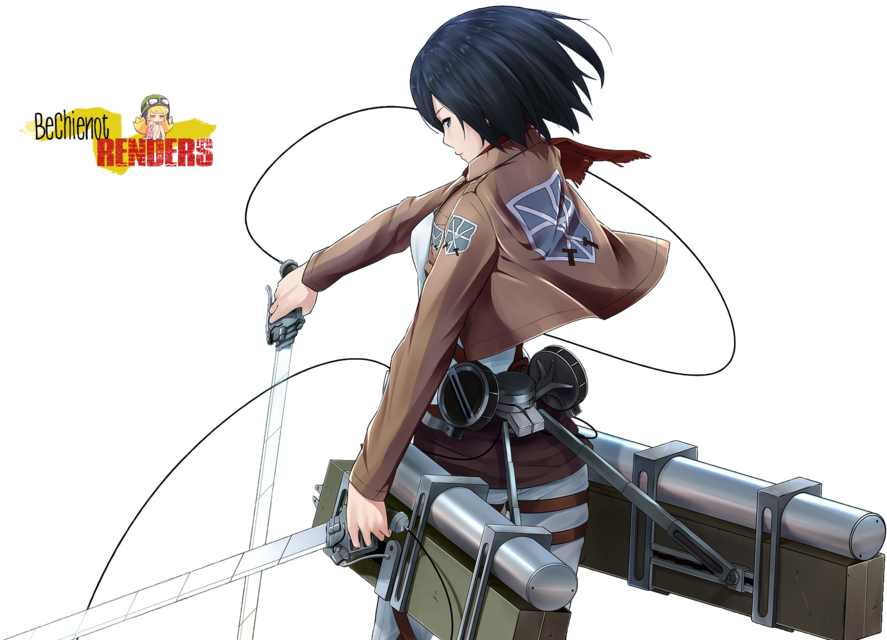 Mikasa Ackerman Tayari Kwa Vita Picha ya Ukuta