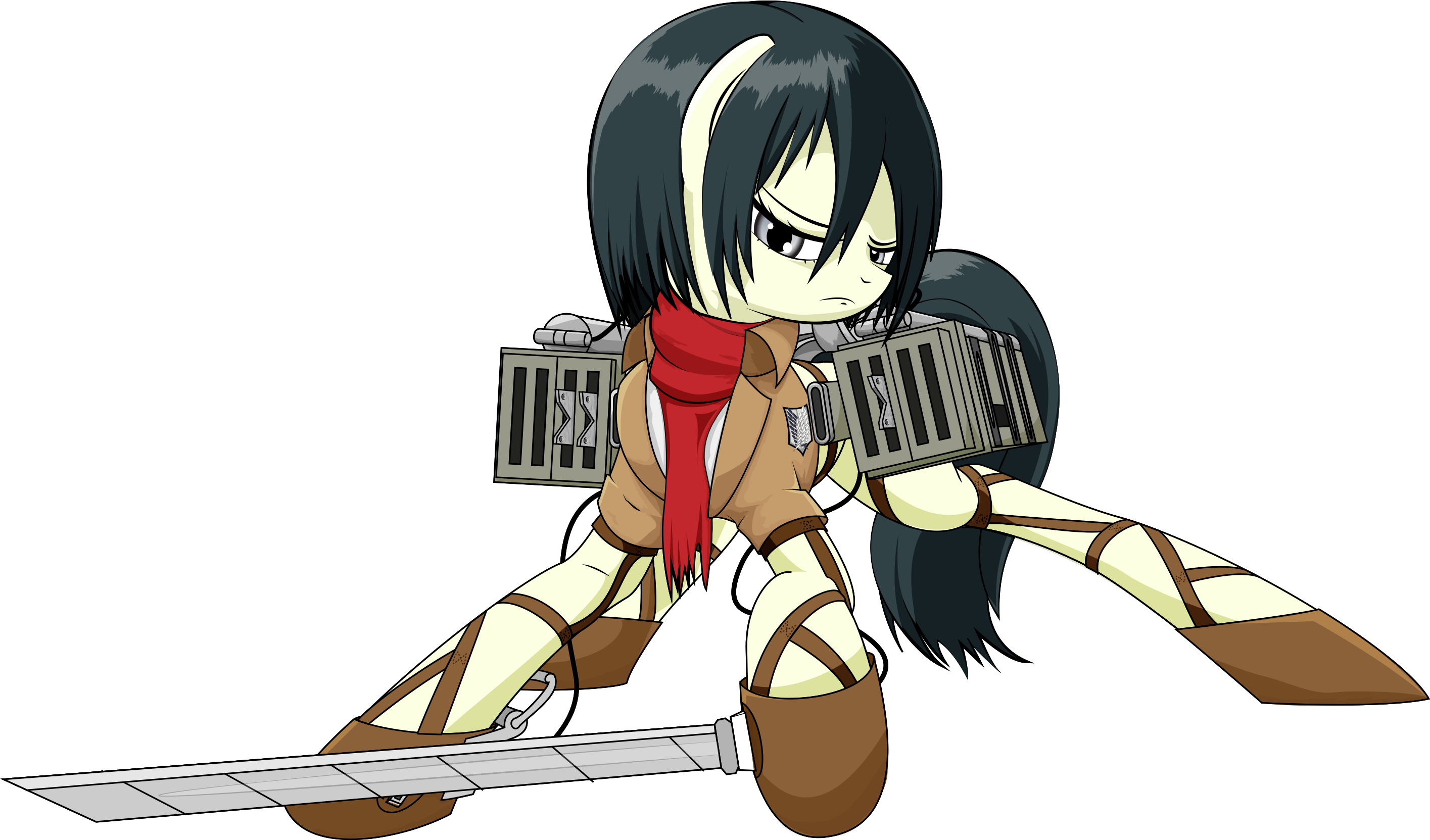 Mikasa Ackerman Tayari kwa Vita Picha ya Ukuta