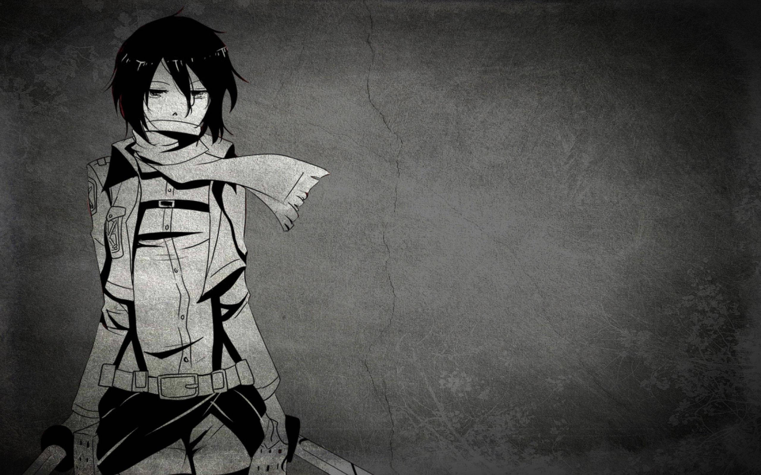 Mikasa Ackerman Weusi Anime Picha ya Ukuta
