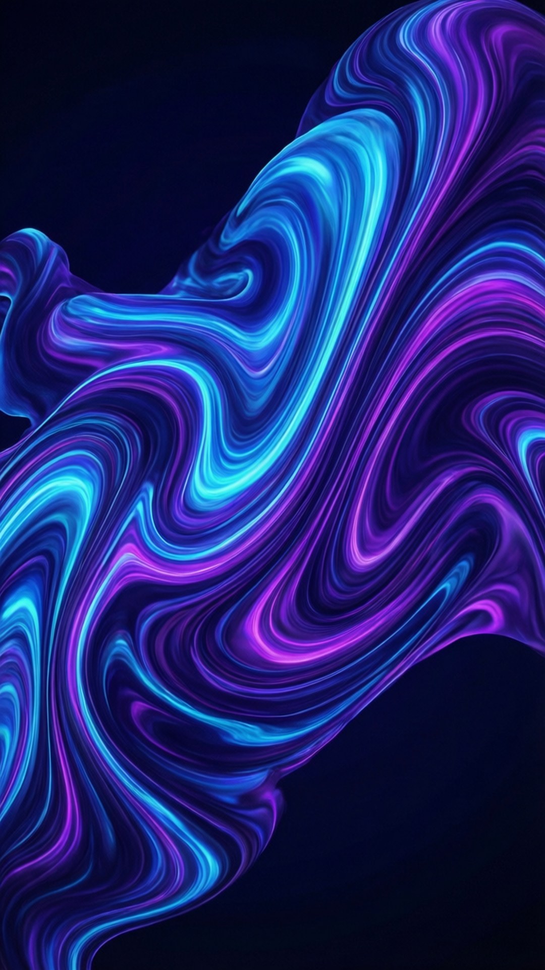 Mikondo ya Neon ya Kimiminika Picha ya Ukuta