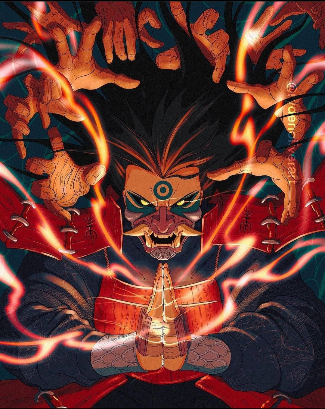 Mikono Iliyokunjwa ya Hashirama Senju Picha ya Ukuta