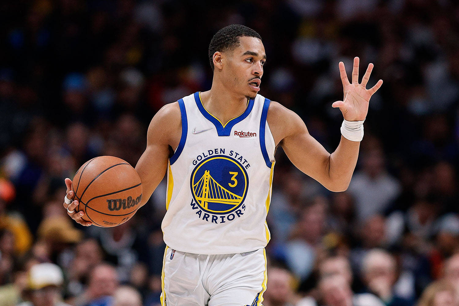 Mikono Juu ya Jordan Poole Picha ya Ukuta