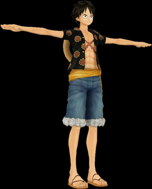 Mikono ya Luffy Inajinyoosha Picha ya Ukuta