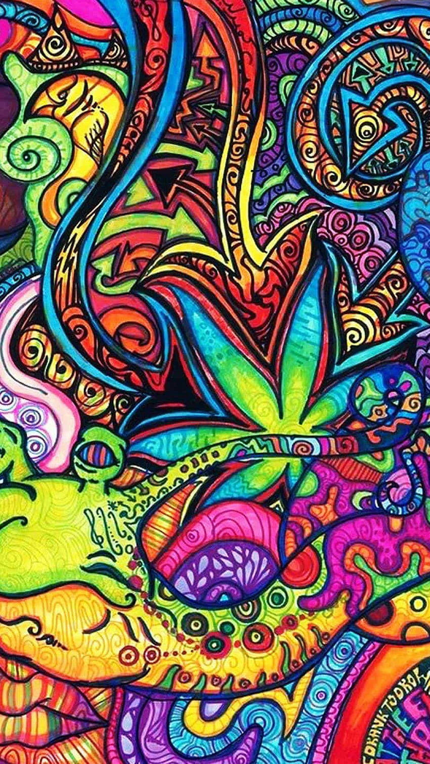 Mimea ya Simu ya Trippy Picha ya Ukuta