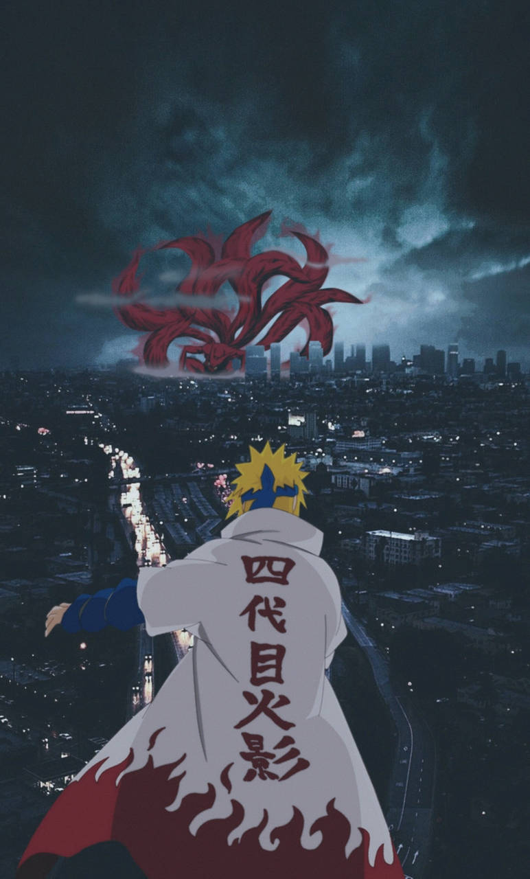 Minato Dhidi Siri Dhidi Mbwa Tisa Aesthetic Naruto Picha ya Ukuta
